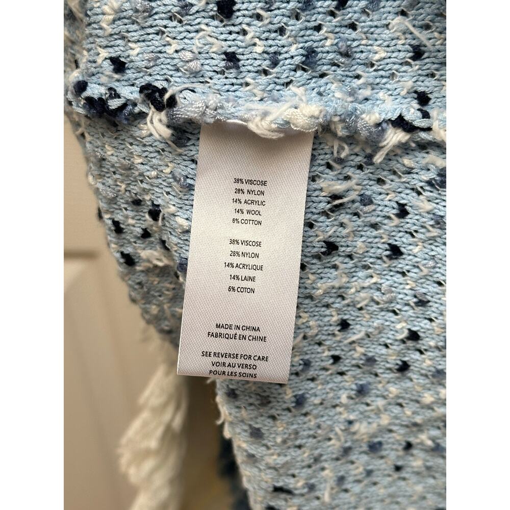 Milly Blue and Cream Tweed Mini Dress - Picture 8 of 8